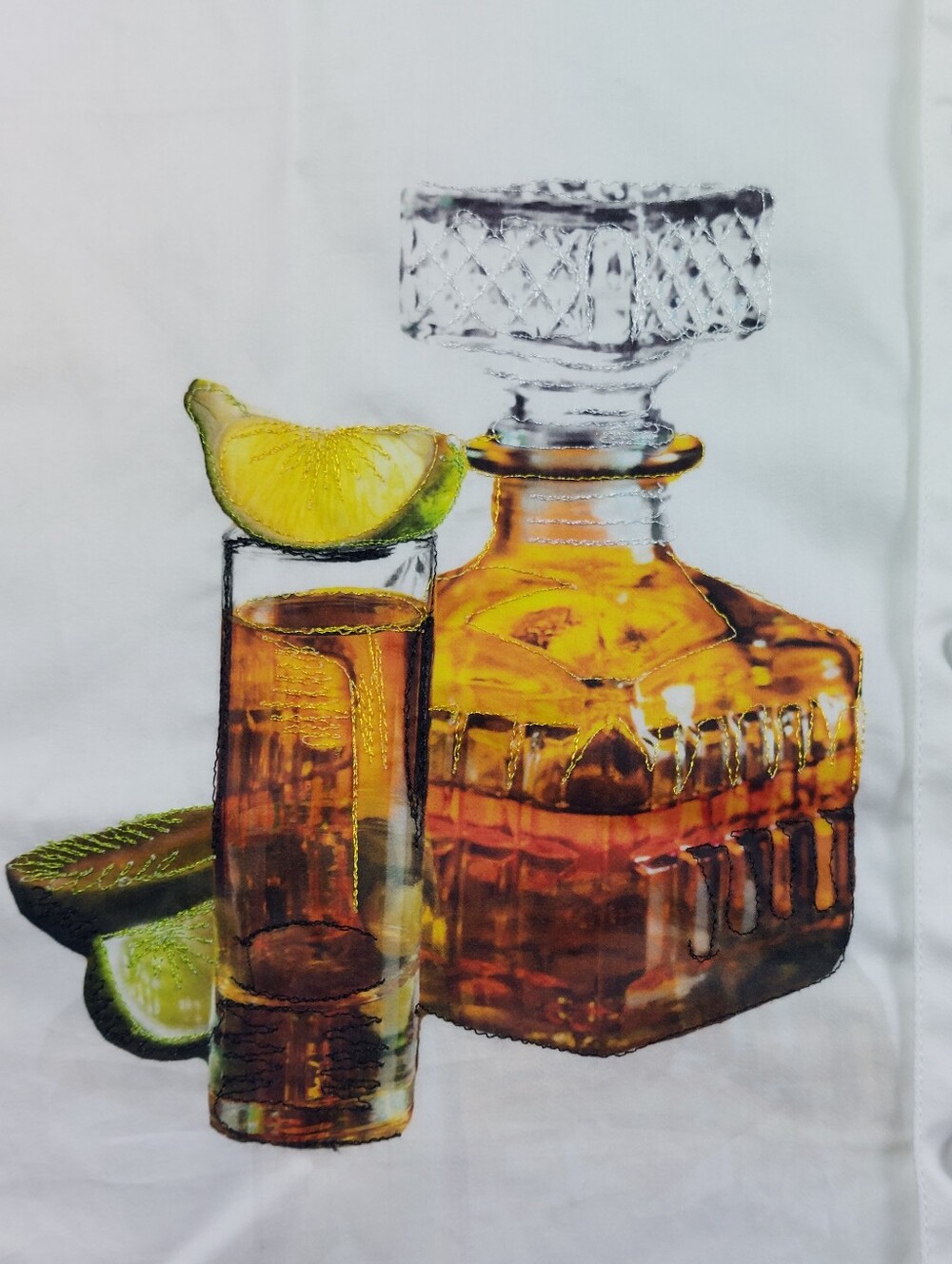 Robert Graham Classic Fit Dress Shirt Mens Size 4XL White Graphic Decanter NWOT - Picture 5 of 13